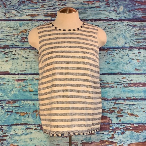 Banana Republic Striped Sleeveless Blouse - Picture 1 of 6